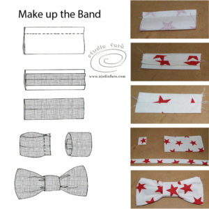 How to sew up the band for your bow tie.