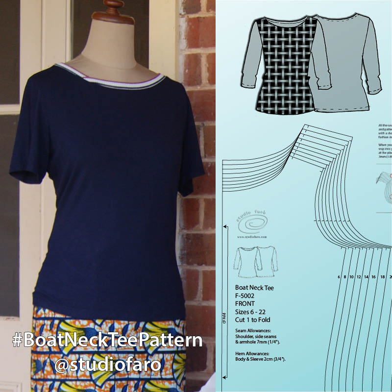 Boat Neck Tee - Sizes 6-22 (download)