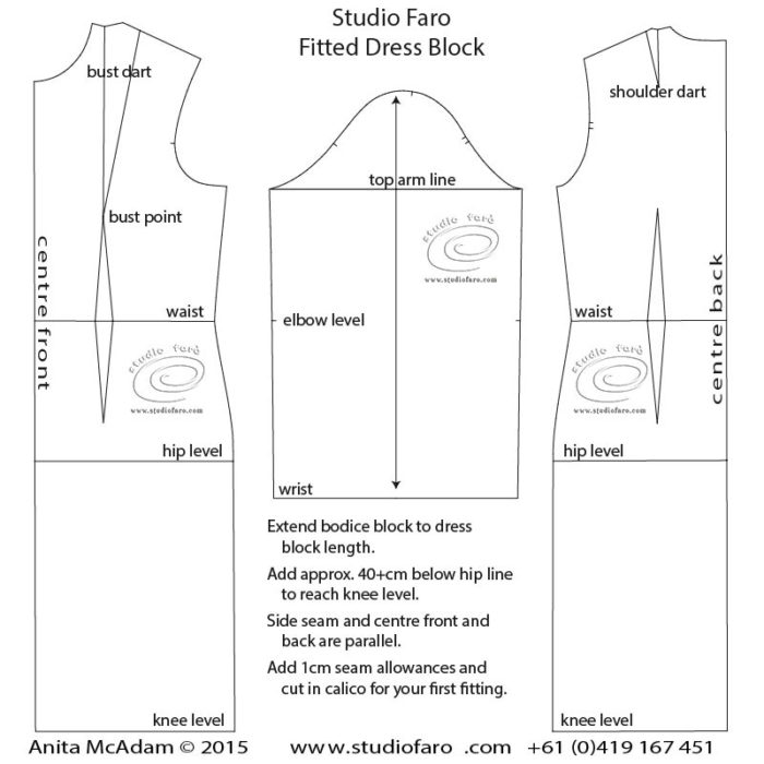 Block Pattern Garment Studio Faro | Sewing patterns, garment blocks and all the instructions ...