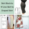 Skirt block to drape skirt designs.