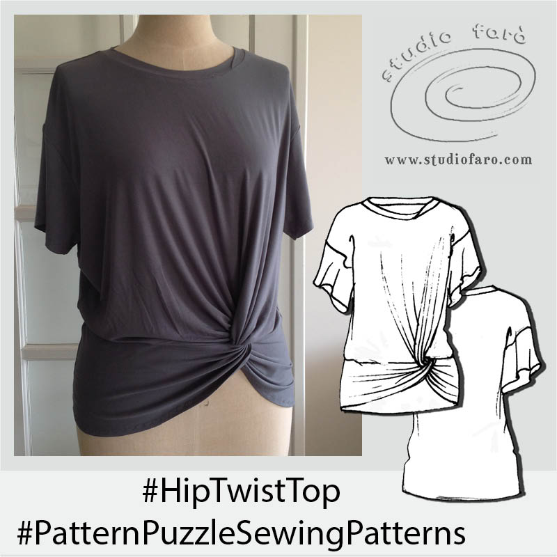 Hip Twist Top Sewing Pattern (PDF download)