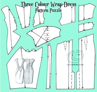 Studio Faro | Three Colour Wrap Dress